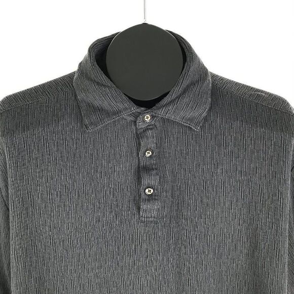 Nat Nast Polo Shirt Men's Large Gray Casual Short Sleeve Preppy Knit - Picture 2 of 7